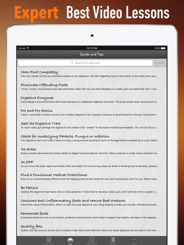 Capturas de tela do Leaky Gut Guide-Symptoms and Digestive System iPad 
