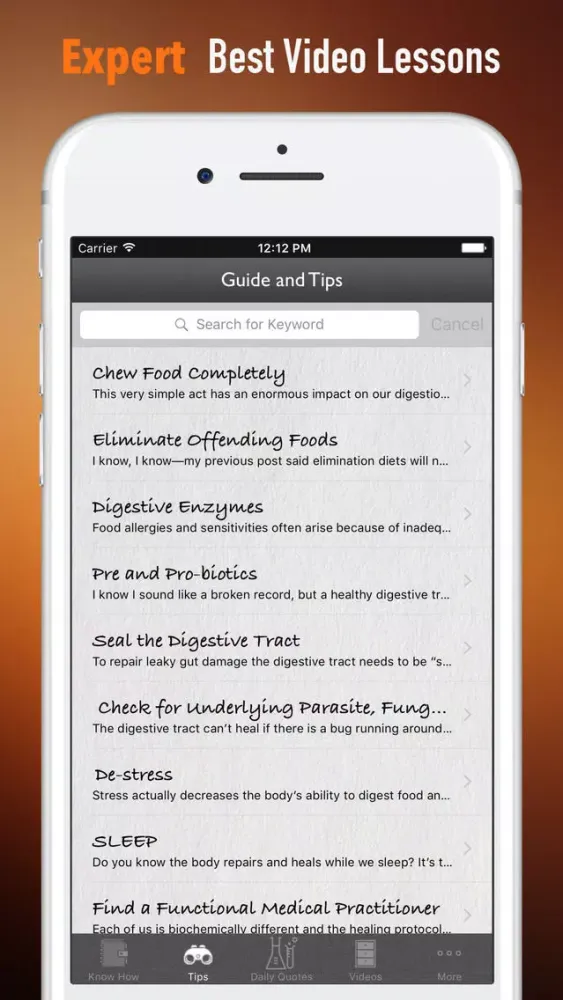 Capturas de tela do Leaky Gut Guide-Symptoms and Digestive System