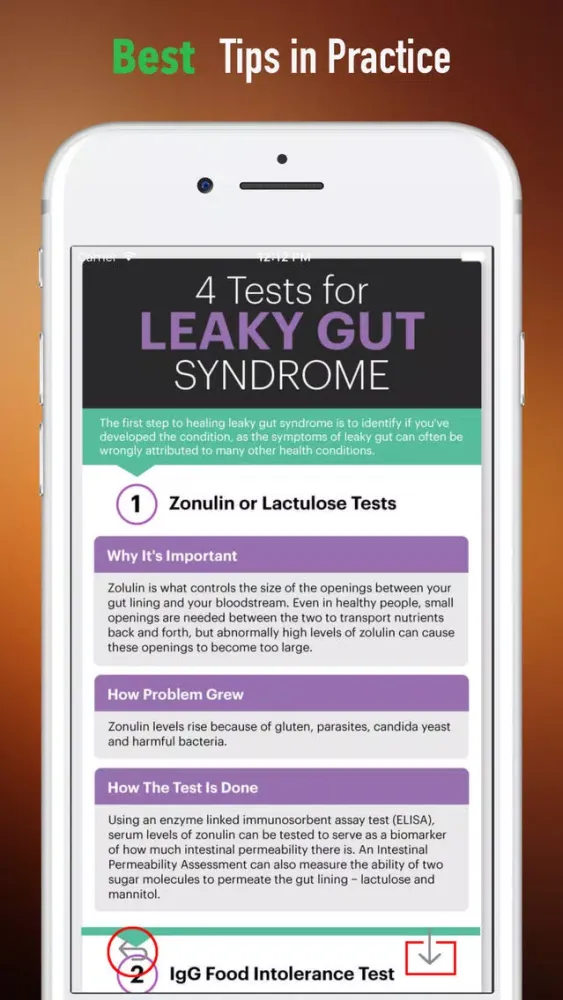 Capturas de tela do Leaky Gut Guide-Symptoms and Digestive System