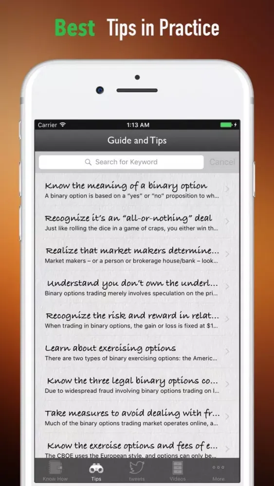 Options Trading Guide-Investing Tips and Hot News应用截图