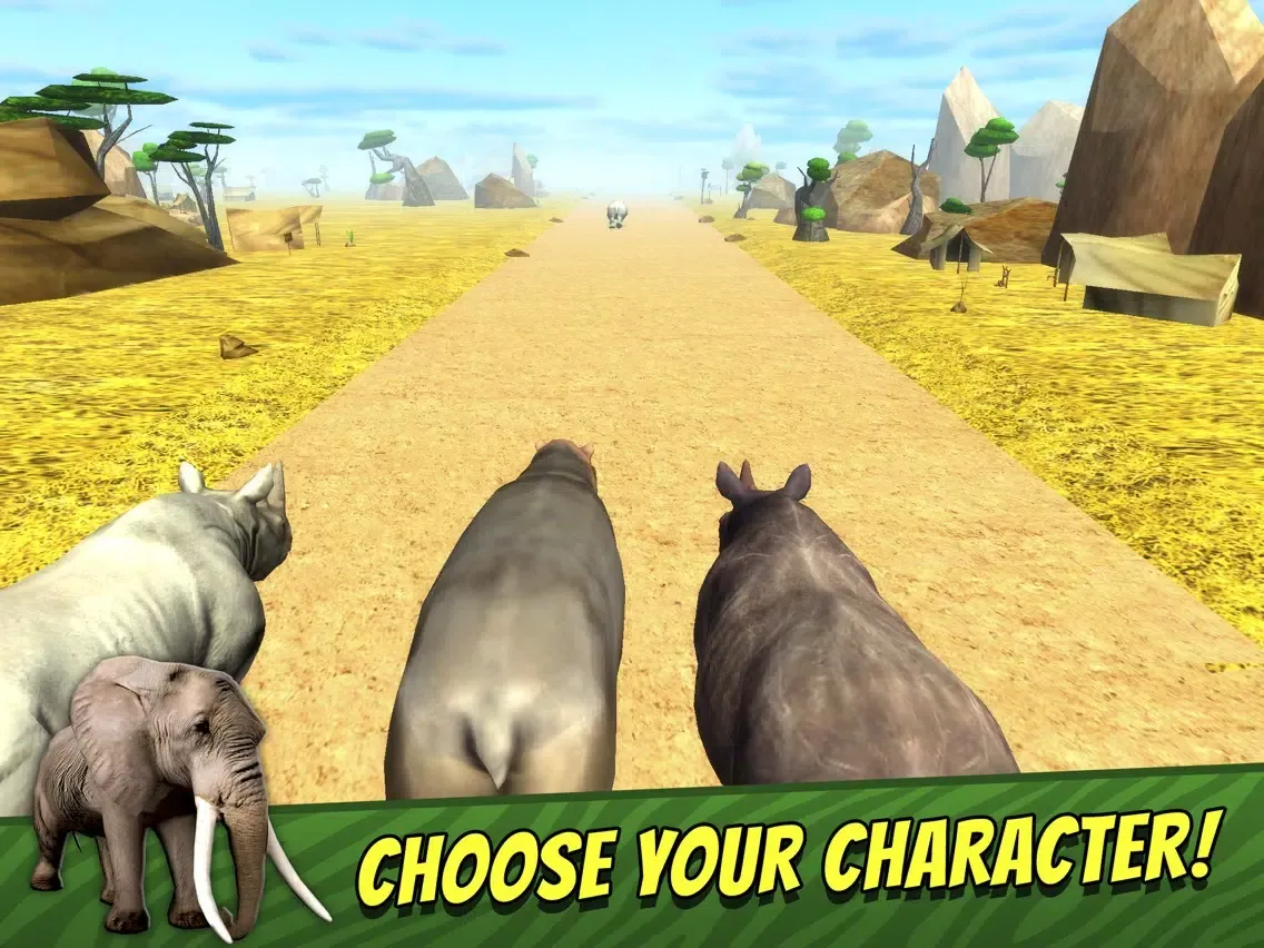 Safari Run Free - Wild Animal Jam Running Survival Games for Kids iPad  Screenshots