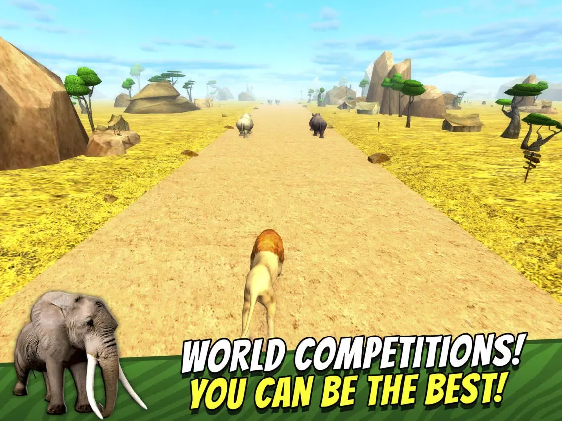 Safari Run Free - Wild Animal Jam Running Survival Games for Kids iPad  Screenshots