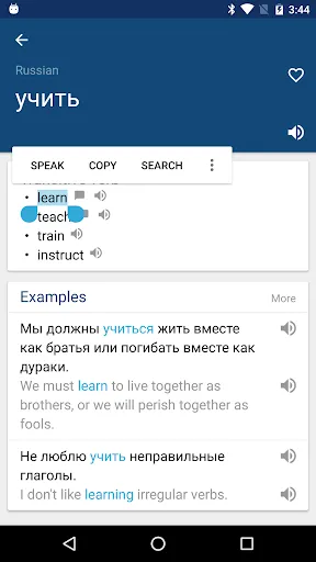 Russian English Dictionary Screenshots