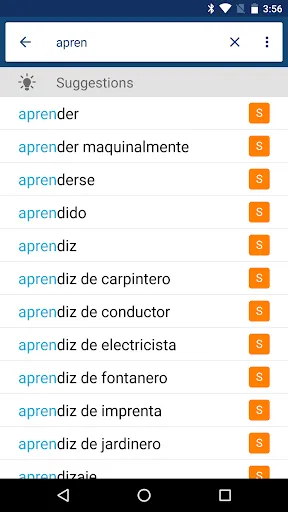 Zrzuty ekranu Spanish English Dictionary