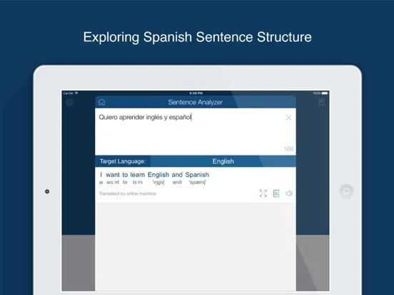 Tangkapan layar Spanish English Dictionary App iPad 