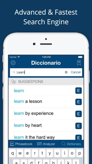 Tangkapan layar Spanish English Dictionary App