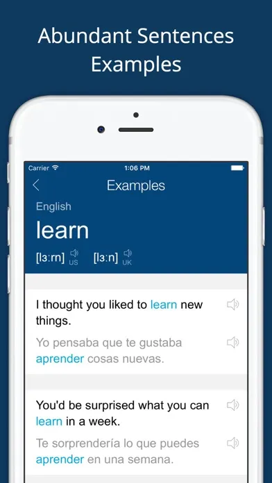 Tangkapan layar Spanish English Dictionary App