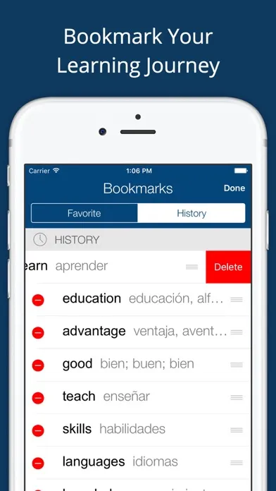 Tangkapan layar Spanish English Dictionary App