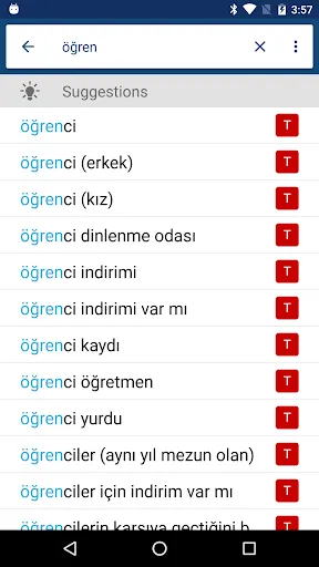 Ảnh chụp màn hình của Turkish English Dictionary