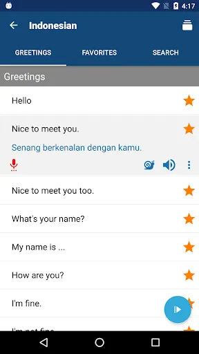 Tangkapan skrin Learn Bahasa Indonesian