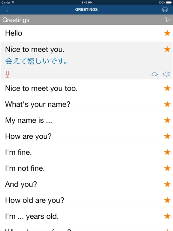 Capturas de tela do Learn Japanese Phrases & Words iPad 