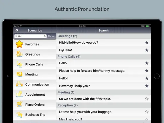 Business Chinese - Phrases, Words & Vocabulary iPad  Screenshots