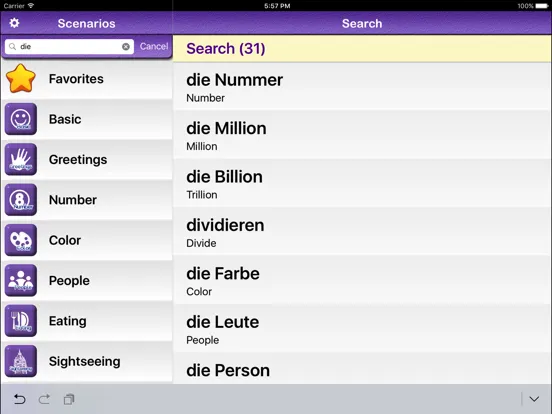 Learn German Vocabulary | German Flashcards iPad  Screenshots