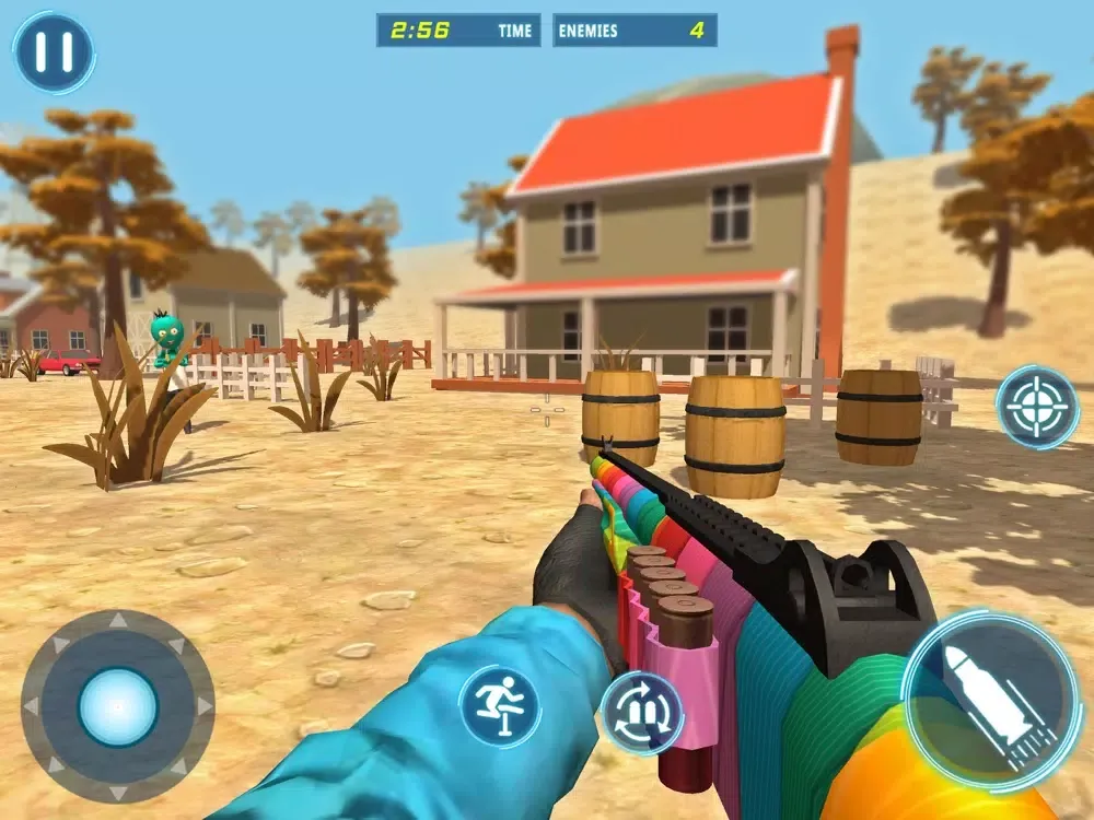 Capturas de tela do Stickman Rope Hero 3d Shooter iPad 