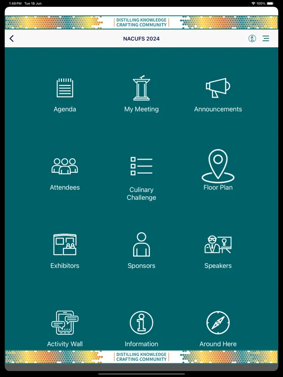 ภาพหน้าจอของ NACUFS 2024 iPad 