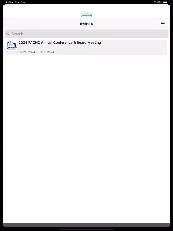 Captures d'écran de FACHC Events App iPad 