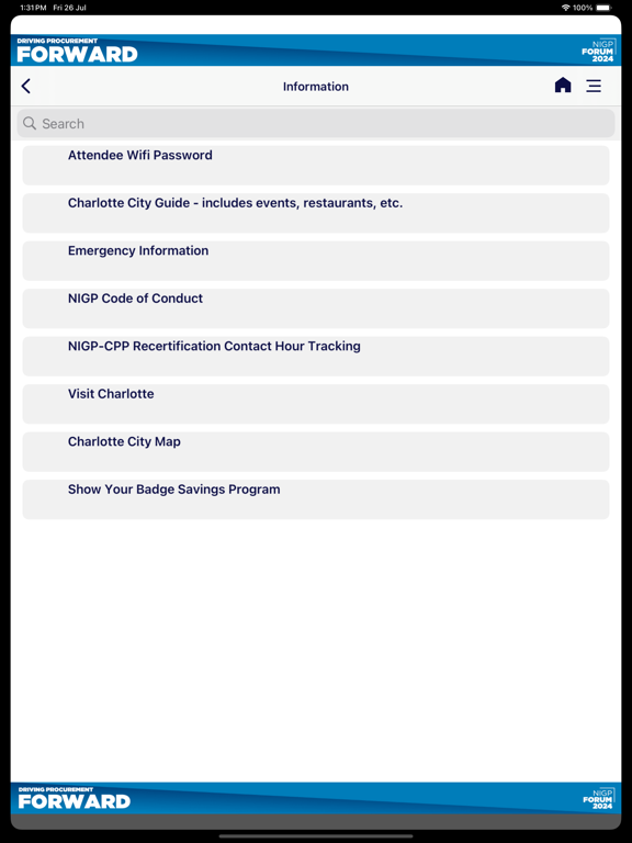 Tangkapan skrin NIGP FORUM 2024 iPad 