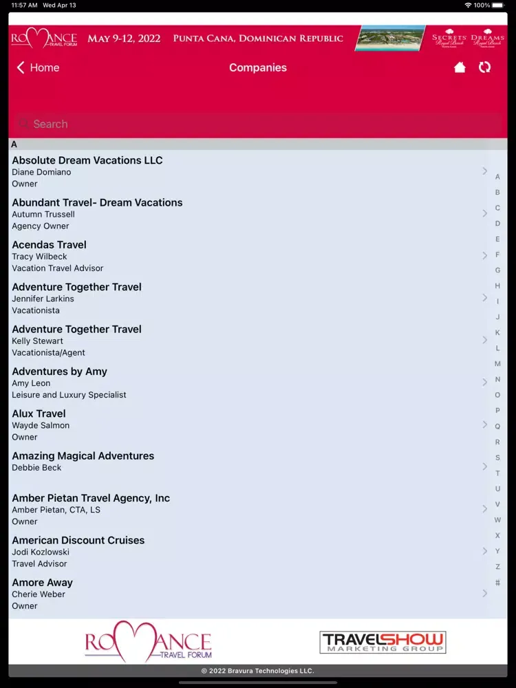 Ảnh chụp màn hình của Romance Travel Forum 2022 iPad 