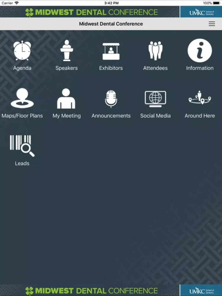 Zrzuty ekranu Midwest Dental Conference iPad 
