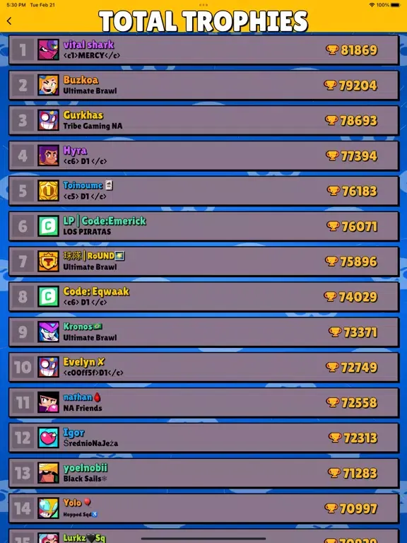 Brawl Pass and Stats for Brawl iPad  Screenshots