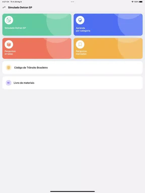 Simulado Detran SP iPad 应用截图