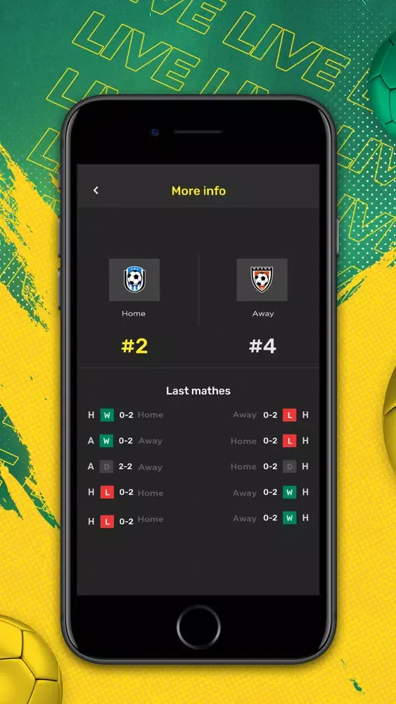 Скриншоты BW Football Stats