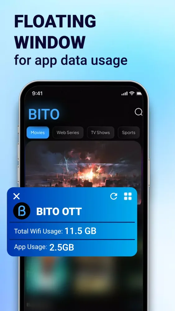 Tangkapan skrin Data Watcher: Save Mobile Data