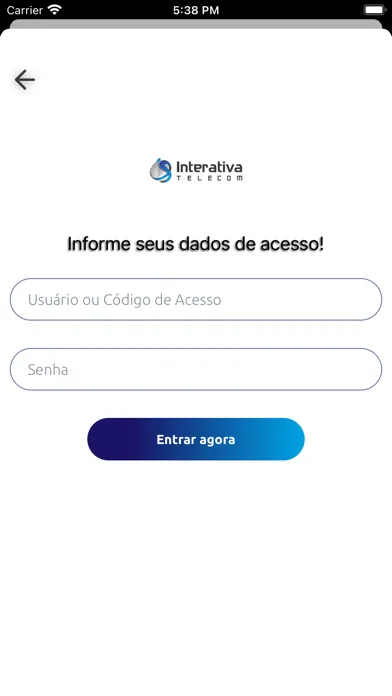 Capturas de tela do Interativa Telecom