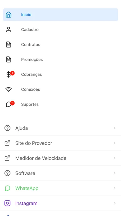 Capturas de tela do Interativa Telecom