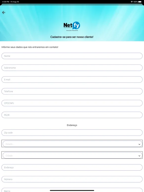 Netfy Telecomunicações iPad 应用截图