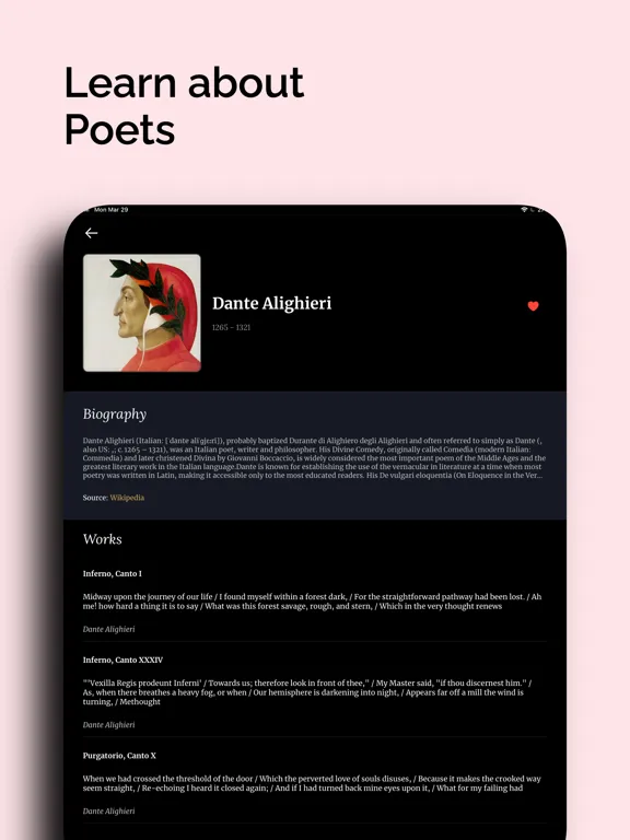 Capturas de pantalla de Poeta: Daily Audio Poems iPad 