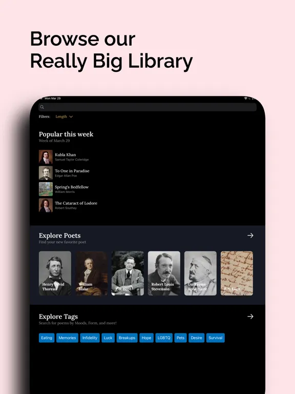 Capturas de pantalla de Poeta: Daily Audio Poems iPad 