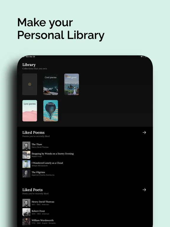 Capturas de pantalla de Poeta: Daily Audio Poems iPad 