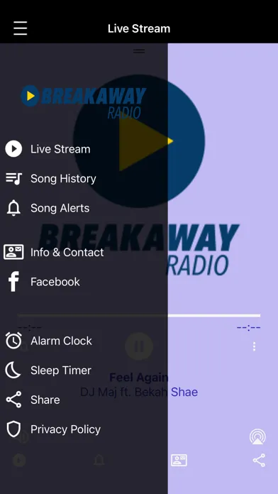 Capturas de tela do Breakaway Radio