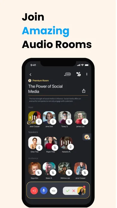 Tangkapan skrin Breakout: Audio Social Network