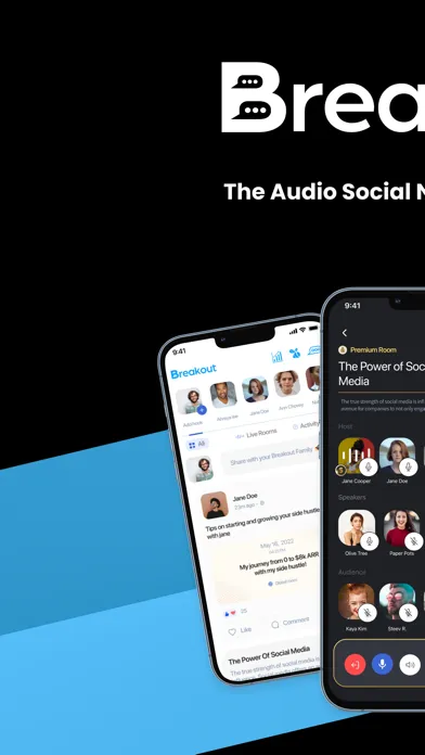 Tangkapan skrin Breakout: Audio Social Network