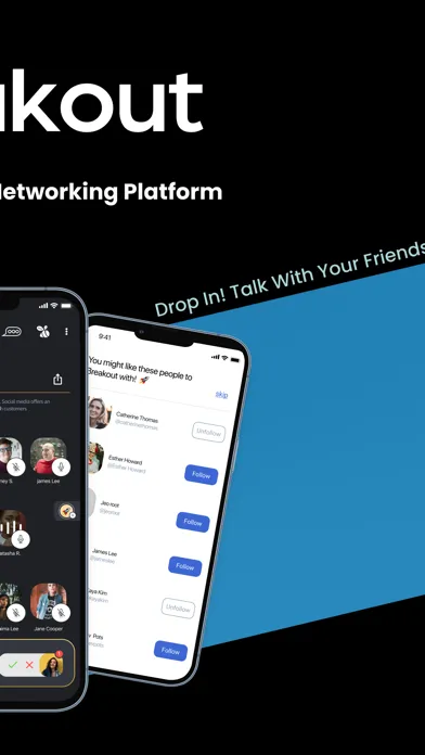 Tangkapan skrin Breakout: Audio Social Network