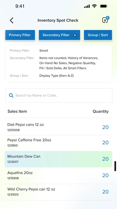 Breakroom Provisions Inventory Screenshots