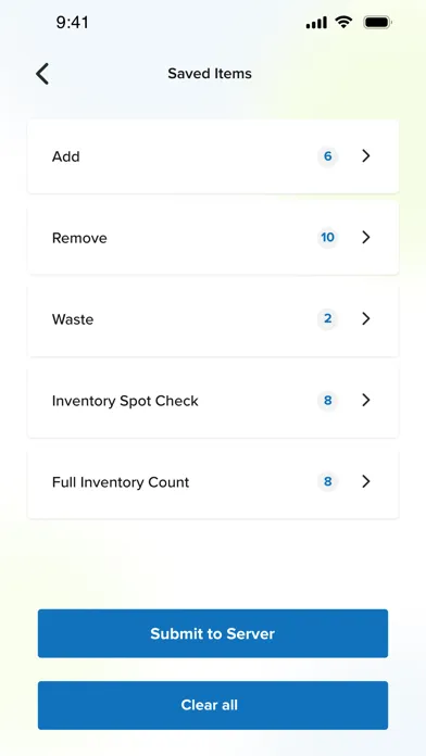 Breakroom Provisions Inventory Screenshots