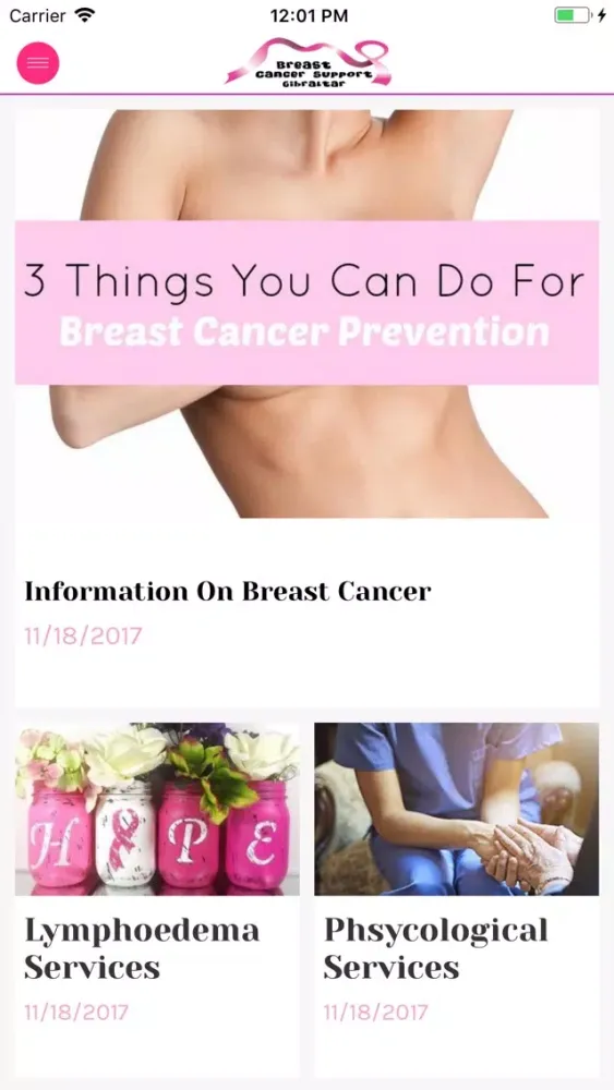 Capturas de pantalla de BreastCancerGibraltar