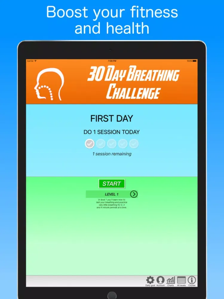 Zrzuty ekranu 30 Day Breathing Challenge iPad 