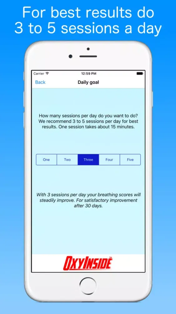 Zrzuty ekranu 30 Day Breathing Challenge