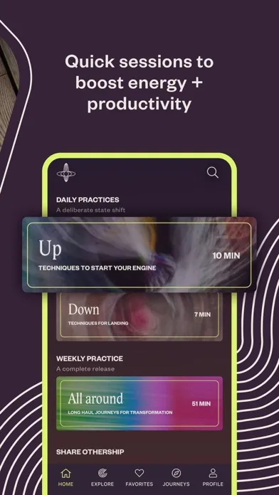 Captures d'écran de Othership: Guided Breathwork