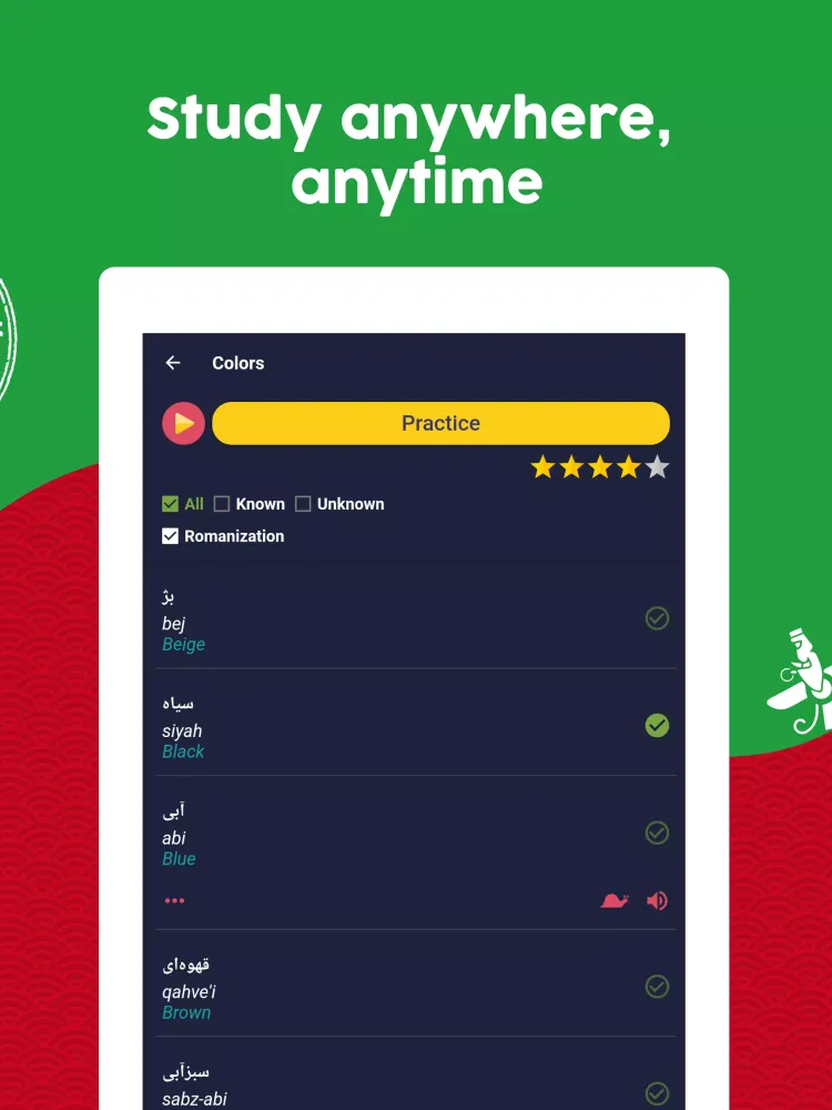 Capturas de pantalla de Learn Persian