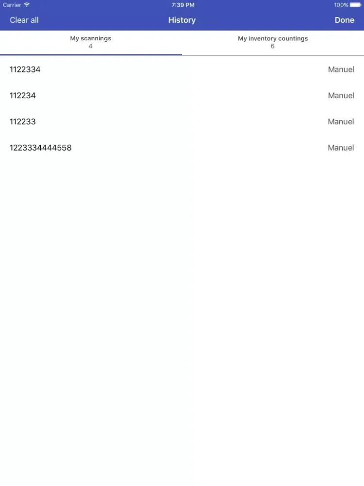 Screenshot di AX Inventory iPad 