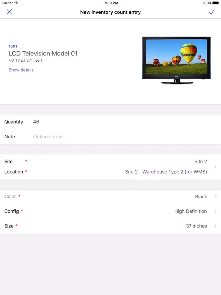Screenshot di AX Inventory iPad 