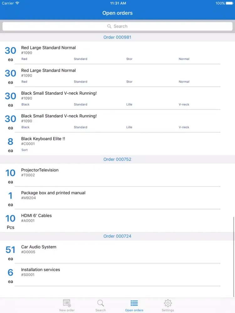 تصاویر AX QuickOrder iPad 