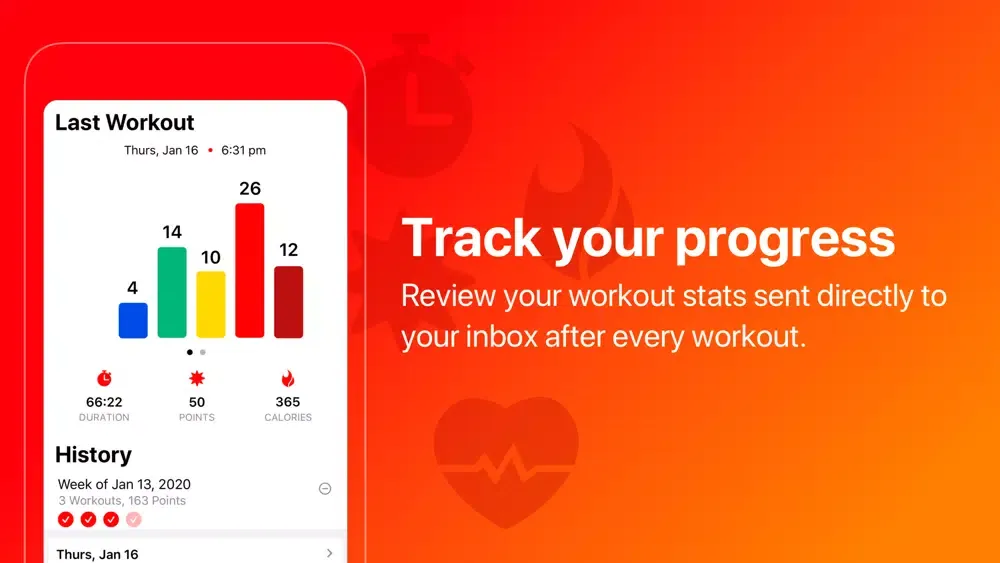 Capturas de tela do Red Effect Workout Companion®
