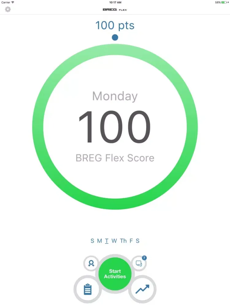 Ảnh chụp màn hình của Breg Flex Patient iPad 