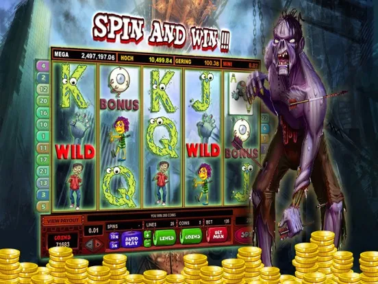 Zombies Slot Frenzy Machines: Undead Scary Casino iPad  Screenshots